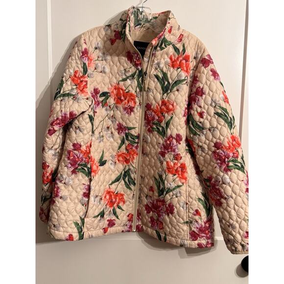 Lands' End Jackets & Blazers - Lands' End Floral Quilted Jacket Sz 1X Granny core Cottage Core Old Money
